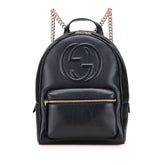 Pebbled Calfskin Soho Chain Backpack